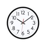 Black 10 Inch Silent Non-Ticking Round Wall Clock