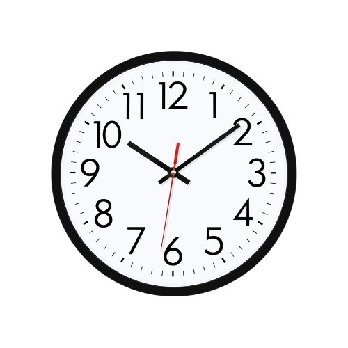 Zorlam Black 10 Inch Silent Non-Ticking Round Wall Clock Black 10 Inch Silent Non-Ticking Round Wall Clock - Image 1