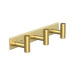 Gold Stainless Steel Wall Mounted Coat Rack with 3 Hooks