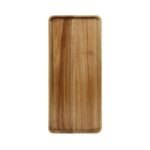 Rectangular Acacia Wood Serving Tray in Brown