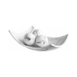 White Marble Look Decorative Bowl with 3 Matching Accent Balls
